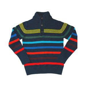 Stripe wool sweater Boys with Navy stripe